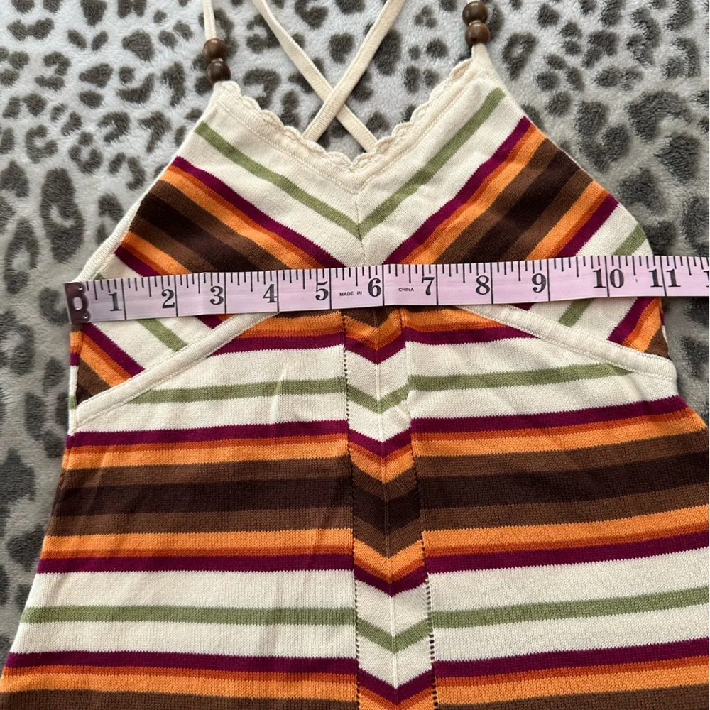 2006 Gymboree Striped Sweater Tank Top in Cream Size 9